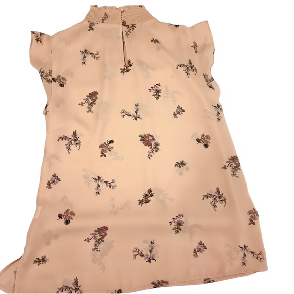 Vince Camuto Smocked Neck Ruffle Sleeve Blouse in Belini - Picture 5 of 11